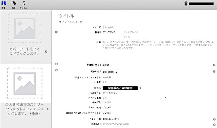 詳細、ブランクと入力