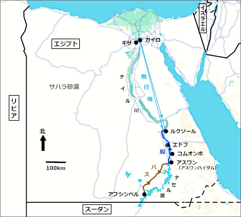 エジプトの地図